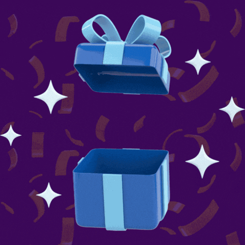 an advertisement for weekly bonus chips shows a blue gift box