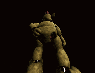 a close up of a cartoon character 's back with a black background