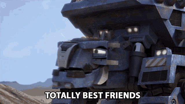 a picture of a robot with the words totally best friends above it