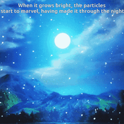 when it grows bright the particles start to marvel