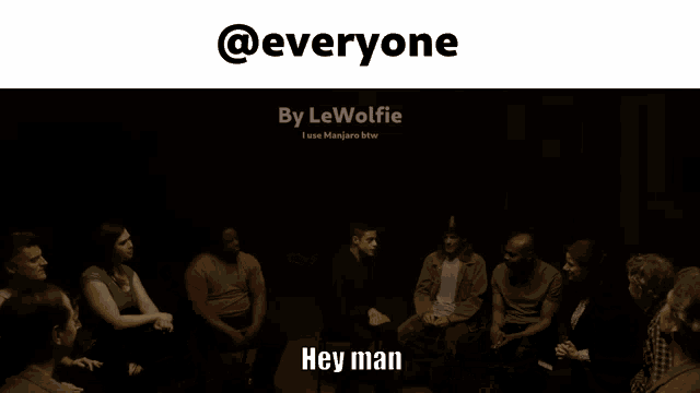 a picture of a man with his mouth open and the words @everyone