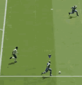 a soccer game is being played and the word whiff is visible