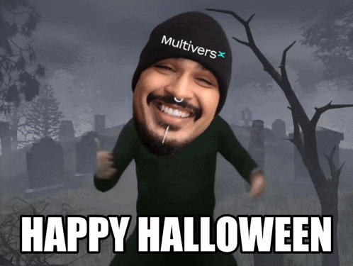 a man wearing a beanie that says multivers