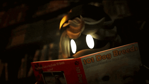 a cartoon character is looking at a box that says ' kill doe ' on it