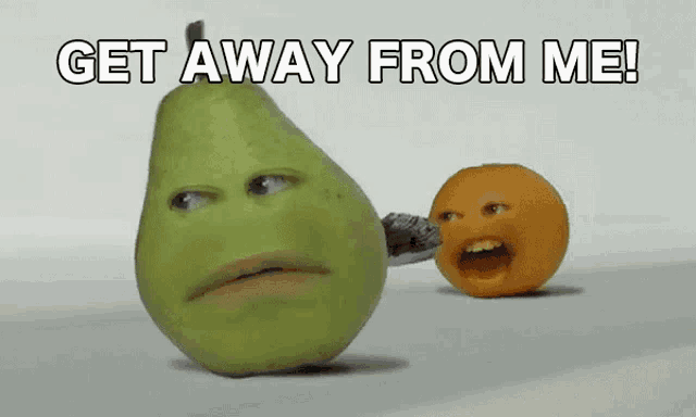 Pear Orange GIF - Pear Orange Get Away From Me GIFs