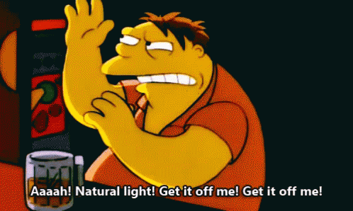When The Sun Comes In In The Morning GIF - Simpsons Painful Darkness GIFs