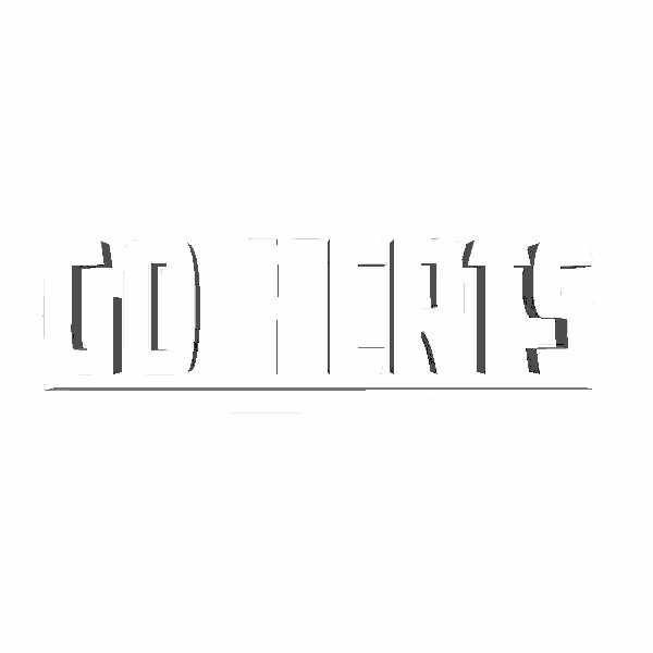the word go herts is on a white background