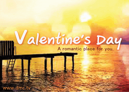 valentine 's day a romantic place for you with a pier in the background