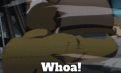 the word whoa that is on a cartoon character