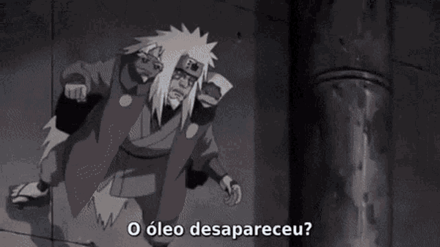 a cartoon character with the words aquele ali deve ter uns truques na manga