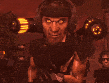 a cartoon character is wearing headphones and holding two guns