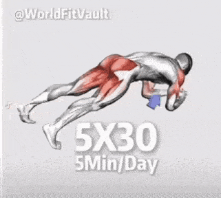 a man wearing a gas mask is doing a 5x30 5min / day exercise .