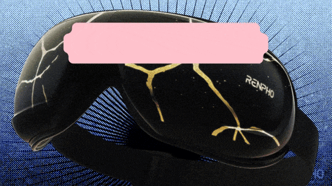 a black and gold renpho item with a pink border