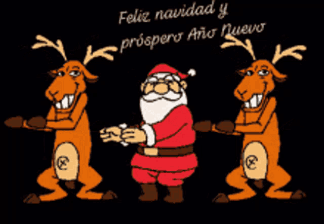 feliz navidad y prospero ano nuevo is written on the black background