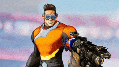 a cartoon character is holding a gun and wearing sunglasses