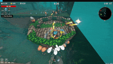 a screenshot of a video game that says find the boss at the bottom