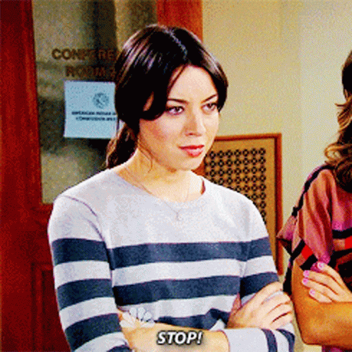 Parks And Rec April Ludgate GIF - Parks And Rec April Ludgate Stop GIFs