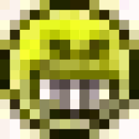 a close up of a yellow smiley face with a black background
