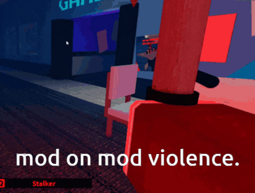 a video game with the words mod on mod violence