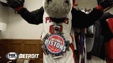 Detroit Pistons Mascot GIF - Nba Nba Fox Sports Detroit GIFs