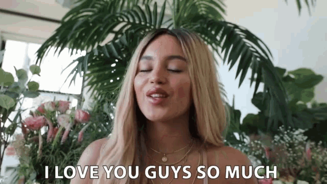 a woman says i love you guys so much