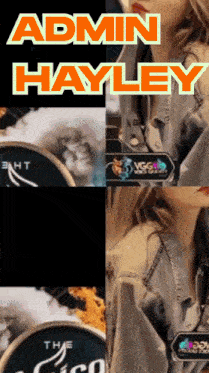 a picture of a woman with the name admin hayley written on it