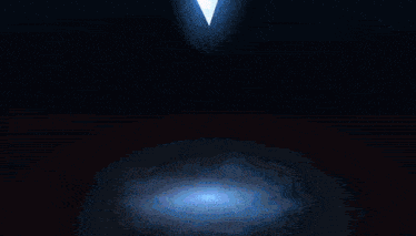 a computer generated image of a glowing light coming out of the ground