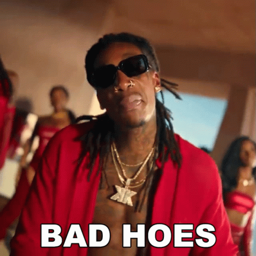 Bad Hoes Wiz Khalifa GIF - Bad Hoes Wiz Khalifa Bad Ass Bitches Song GIFs