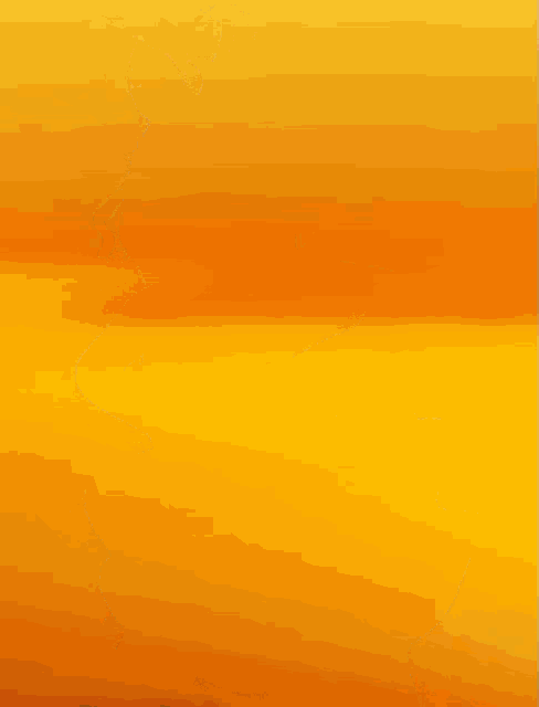 a cartoon girl with a bow on her head is standing in front of an orange background
