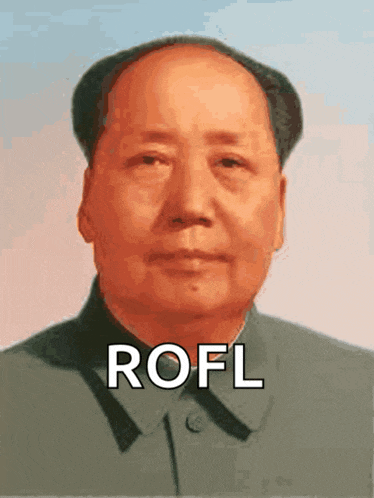 a portrait of a man with the word rofl written on it