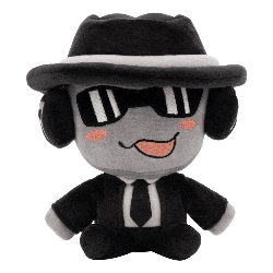 a stuffed animal wearing a hat sunglasses and ear muffs