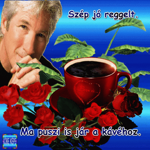 Szép Jóreggelt Roses GIF - Szép Jóreggelt Roses Coffee GIFs
