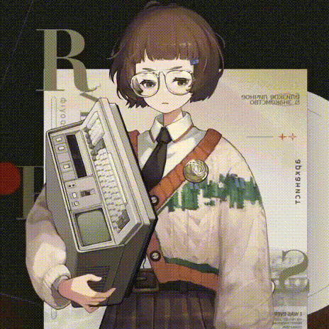 a girl with glasses is holding a computer in her hands