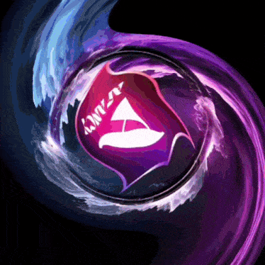 a purple circle with the letter a in the center