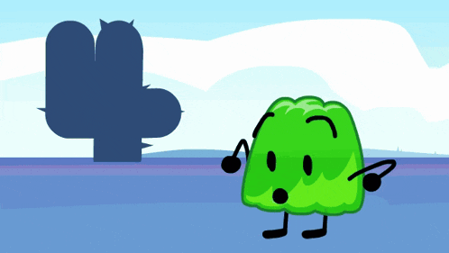 a cartoon character with a surprised look on its face