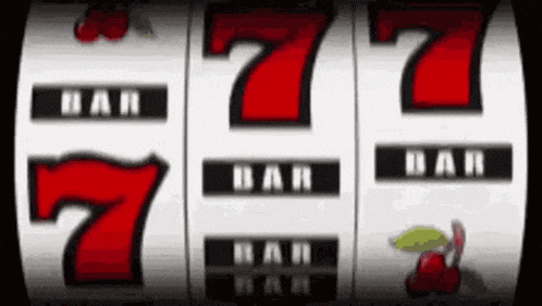 a slot machine with the numbers 7 on it
