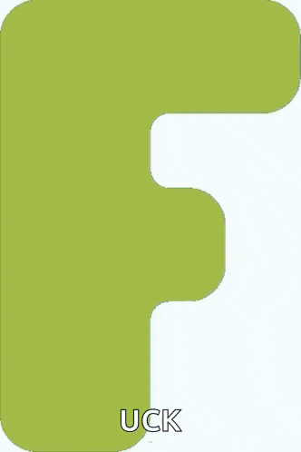 an orange letter f on a white background with the word uck underneath it .