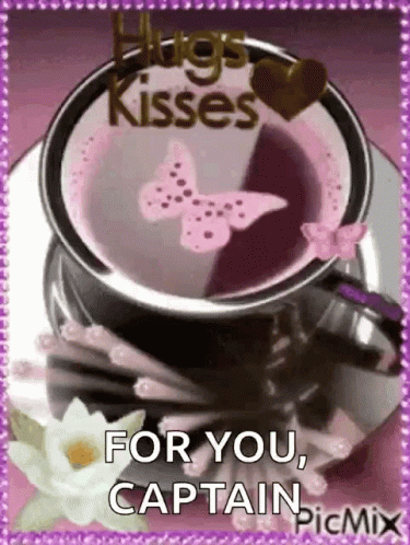 Coffee Hugs And Kisses GIF - Coffee Hugs And Kisses Butterfly GIFs