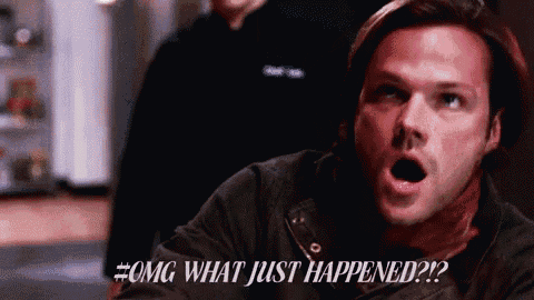 a man with a surprised look on his face says omg what just happened ?