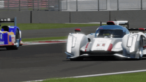 a race car with the number 11 on the back of it