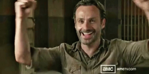 Rick, Yay!!! - The Walking Dead GIF - The Walking Dead Wakling Dead Zombies GIFs