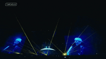 the word coachella is on the bottom of the screen