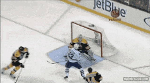 a hockey player with the number 33 on the back of his shirt
