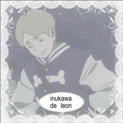 a picture of a boy with the name inukawa de leon on the bottom
