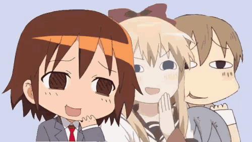 a group of anime characters including a boy and a girl