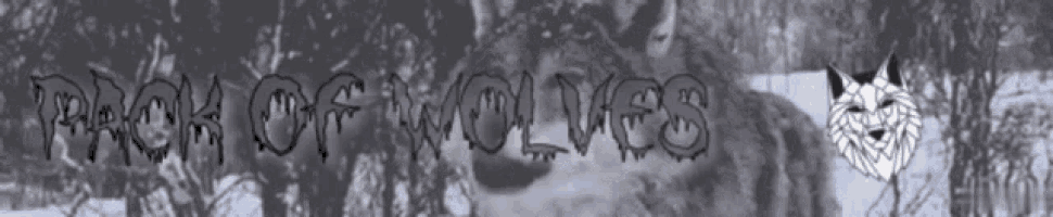 a drawing of a wolf with the words pack of wolves