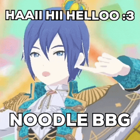 a picture of a girl with a crown on her head and the words noodle bbg