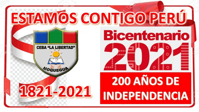 a sign that says estamos contigo peru bicentenario 2021 200 anos de independencia
