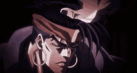 a close up of a cartoon character with hoop earrings on