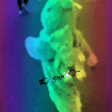 a rainbow background with the word eno written on it